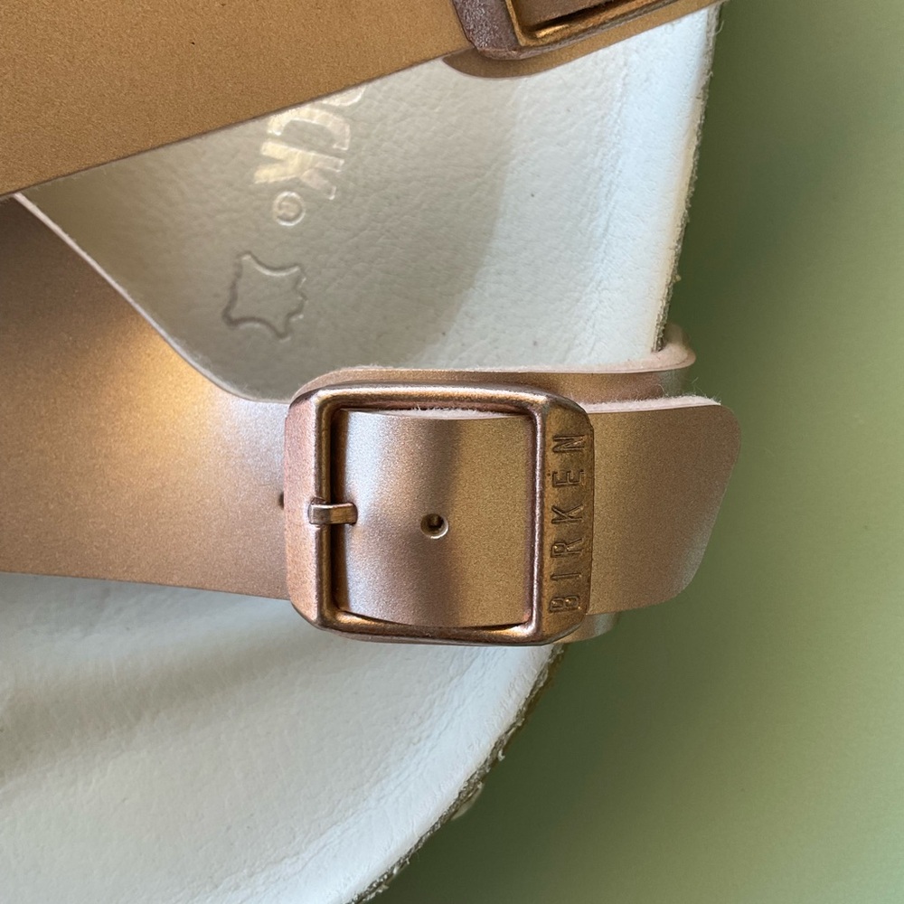 Anthropologie Birkenstock Yao Metallic Sandals 40 - Picture 11 of 15